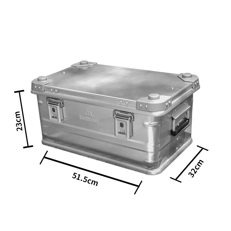ROCKBROOK Outdoor Storage Box Classic Silver - BX1003 - ROCKBROOK
