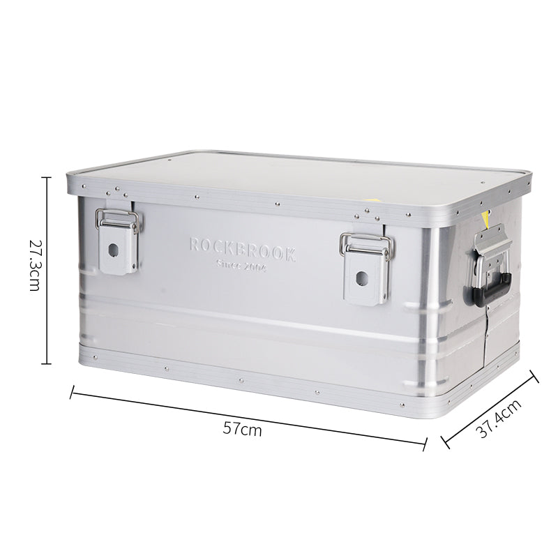 ROCKBROOK Outdoor Storage Boxes Flat Top Box Silver - BX1015 - ROCKBROOK
