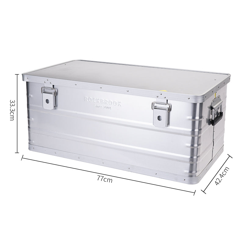 ROCKBROOK Outdoor Storage Boxes Flat Top Box Silver - BX1015 - ROCKBROOK