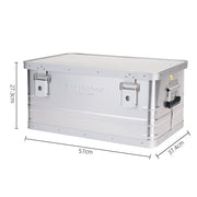 ROCKBROOK Outdoor Storage Boxes Flat Top Box Silver - BX1015 - ROCKBROOK
